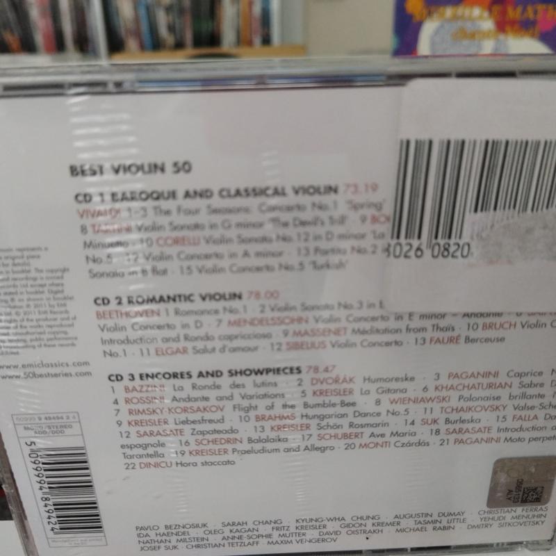 Best Violin 50  -  2013 Avrupa  Basım  2. El Kitapçıklı 3XCD  Albüm