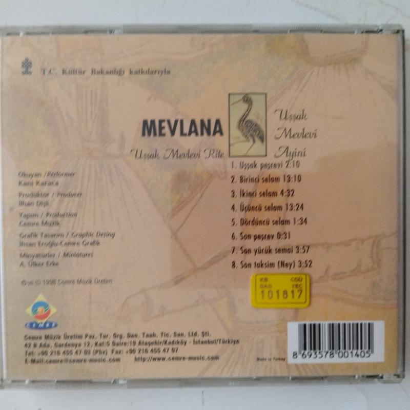 Mevlana / Uşşak Mevlevi Rite / Nayi Osman Dede   -  2. El  CD Albüm