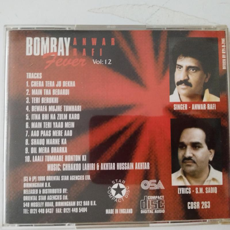 Anwar Rafi  /  Bombay Fever  - 1998 İngiltere  Basım 2. El  CD  Albüm