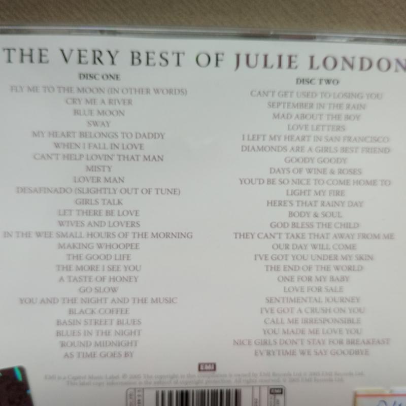 Julie London –  The Very Best Of Julie London   -  2005 Avrupa Basım 2. El  2XCD Albüm
