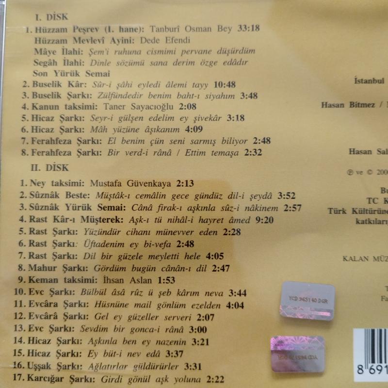 İstanbul Devlet Klasik Türk Müziği korosu / Dede Efendi –  2000 Türkiye Basım  -  2. El  2XCD  Albüm
