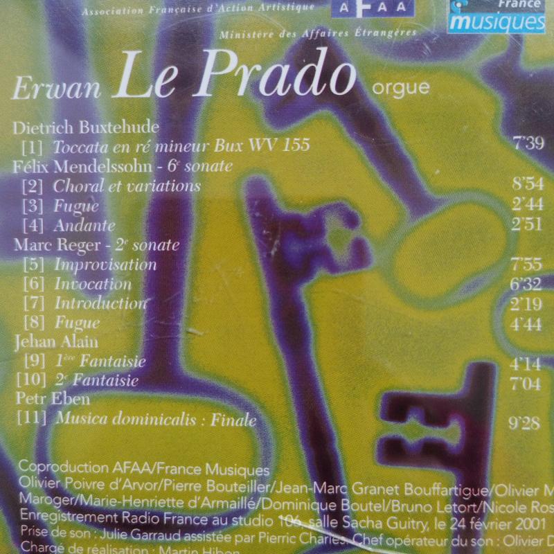 Erwan Le Prado   –   2001 fransa Basım  -  2. El  CD  Albüm