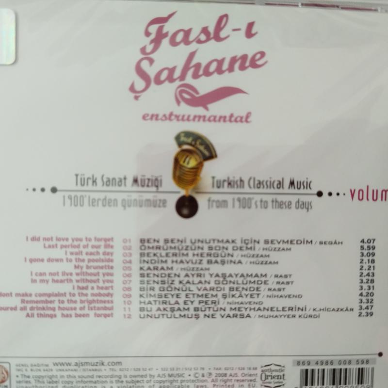 Fasl-ı Şahane / Enstrumantel Volume 4 –   2008 Türkiye Basım  -  2. El  CD  Albüm/ Ambalajlı