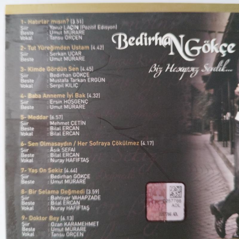 Bedirhan Gökçe / Biz Hesapsız Sevdik  -   Türkiye Basım - 2. El Digipak CD Albüm