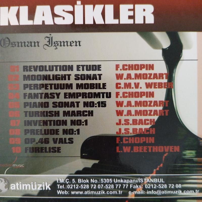 Elektro Klasikler  / Osman İşmen -  Türkiye Basım - 2. El  CD  Albüm