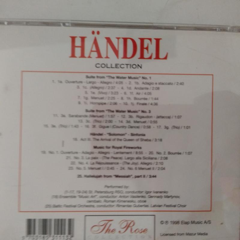 Handel Collection  -  1998 Avrupa Basım - 2. El CD Albüm