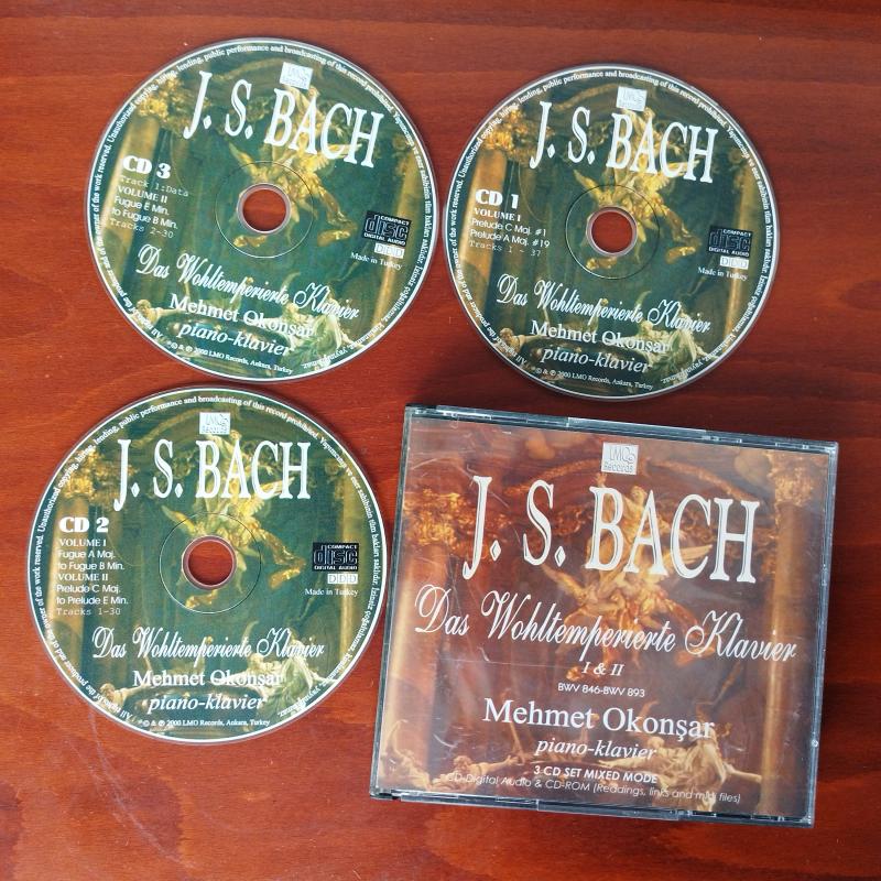 J.S Bach / Das Wohltemperierte Klavier / Mehmet Okonşar - Piano klavier  - 2. El  3XCD Box 