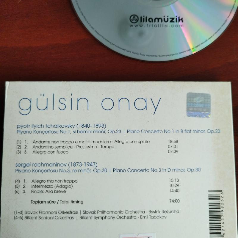 Gülsin Onay, Pyotr Ilyich Tchaikovsky, Sergei Rachmaninov -  Türkiye Basım -  2.El CD  Albüm - İmzalıdır.