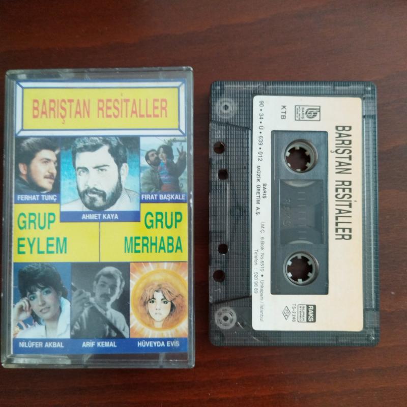 Barıştan Resitaller / Ahmet Kaya-Grup Eylem -Grup Merhaba-Ferhat Tunç-1990 Türkiye Basım 2.El Kaset