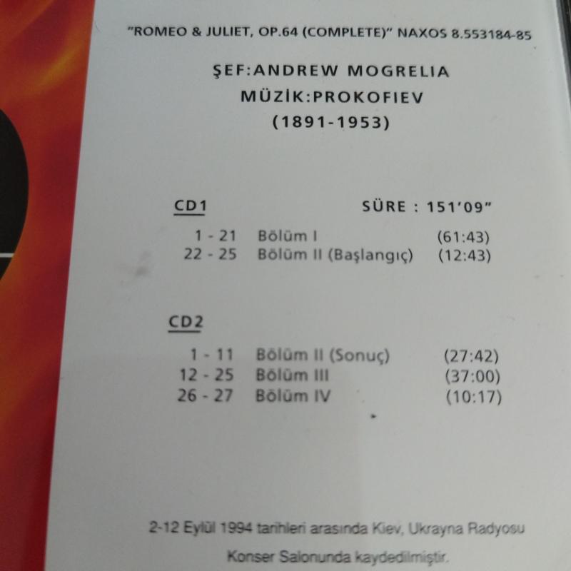 Romeo & Juliet / Ukrayna Ulusal Senfoni Orkestrası - PAMUKBANK  –   -  2. El 2xCD Albüm