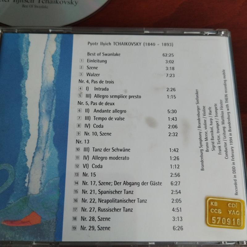 Best of Swanlake /Kuğu Gölü -Tchaikovsky  - SÜMERBANK -  2. El CD Albüm
