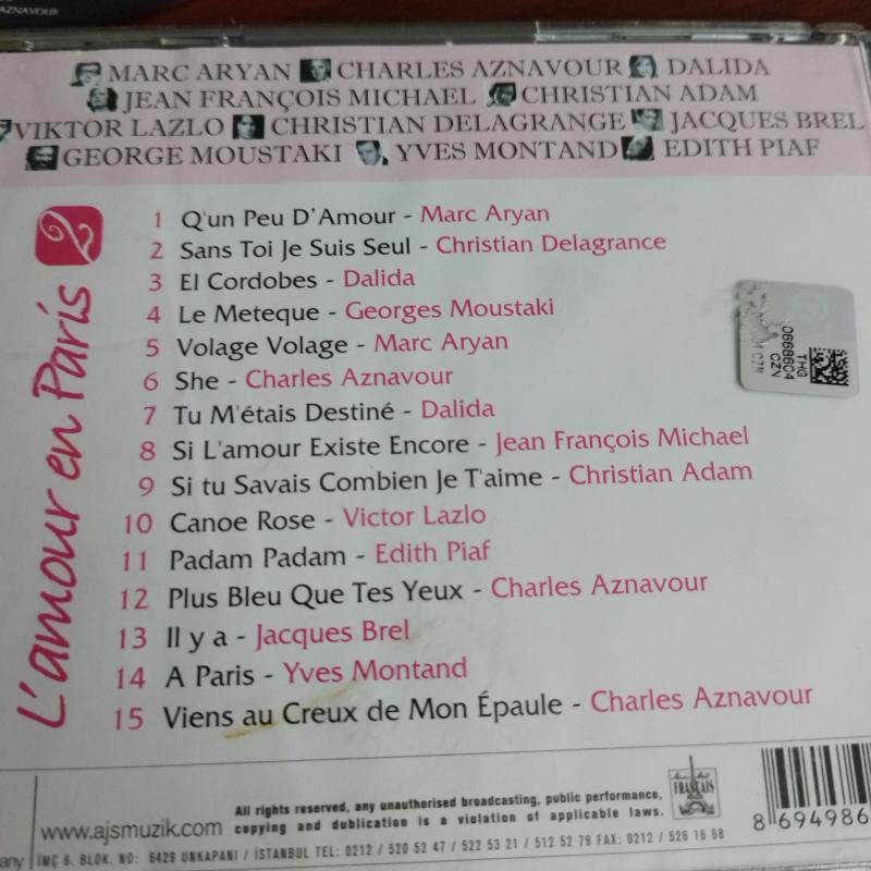 Lamour en Paris 2 - Türkiye Basım -  2. El CD Albüm