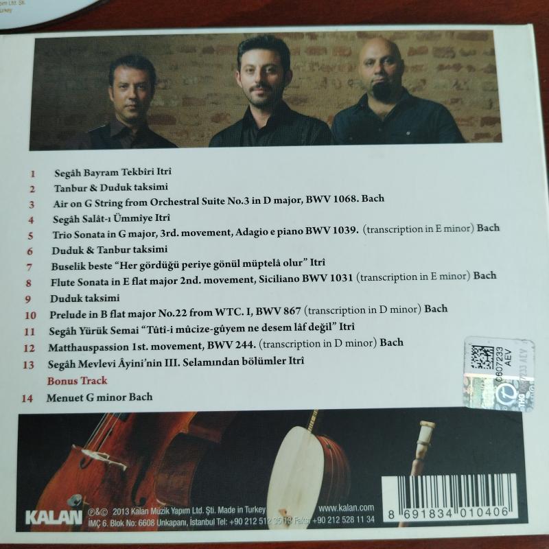 Itri / Bach  ‎– ErtanTekin / Murat Aydemir / Çağ Erçağ - 2013 Türkiye Basım -  2. El CD Albüm