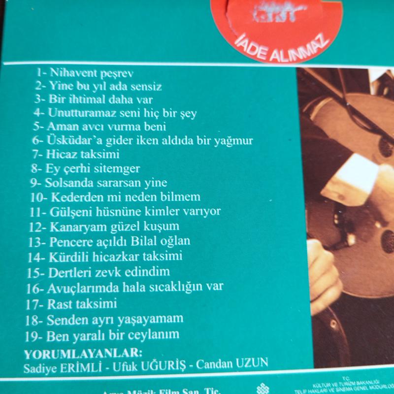 Türk Sanat Müziği Arşiv Serisi 4 -   Türkiye Basım -  2. El CD  Albüm