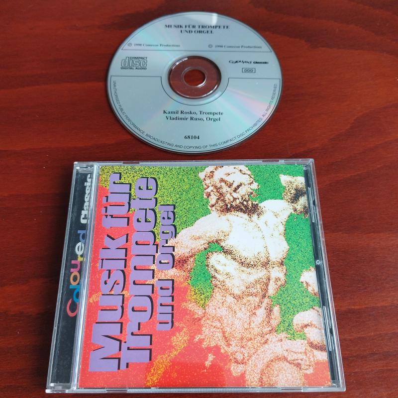 Musik für Trompete und Orgel/Kamil Rosko,Trompete Vladimir Ruso,Orgel -1990 Almanya Basım -2. El CD