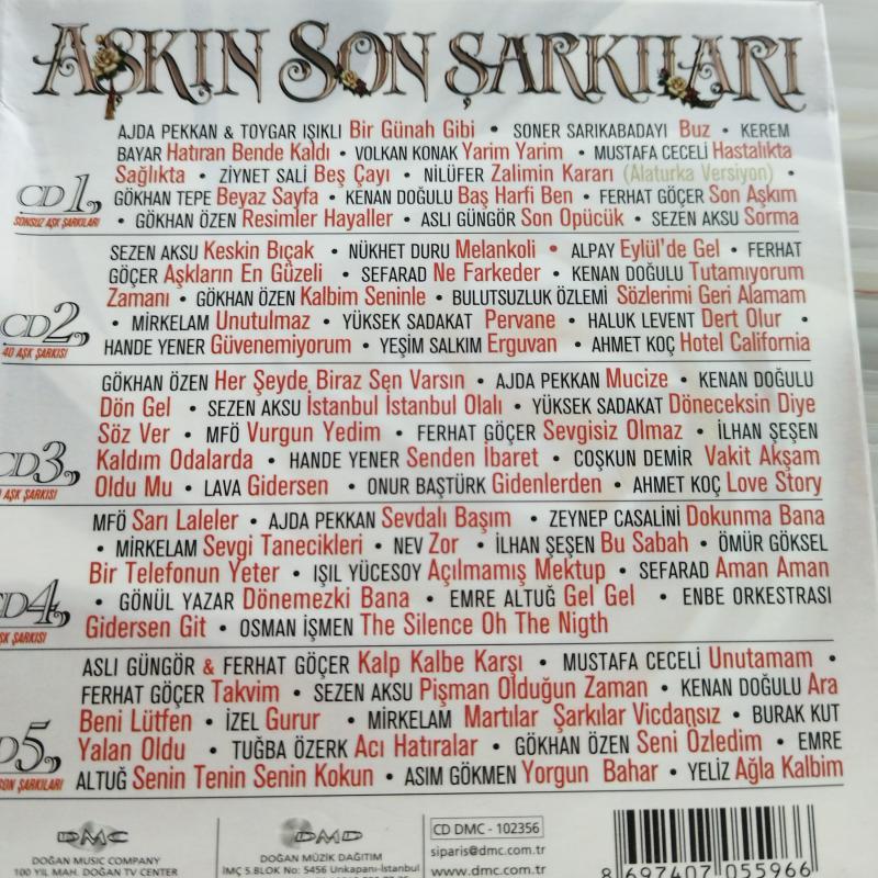 Aşkın son Şarkıları -  (66 AŞK ŞARKISI / BOX SET) -  Türkiye Basım - 2. El 5XCD Albüm