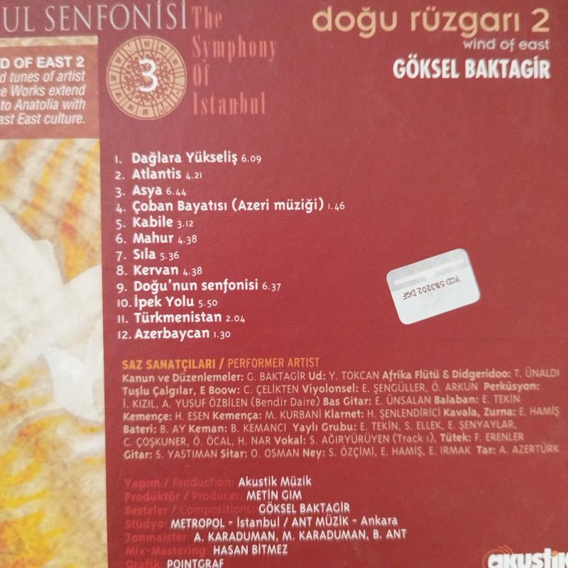 Göksel Baktagir  / Doğu Rüzgarı - İstanbul Senfoni 2 - Türkiye Basım - 2. El CD Albüm