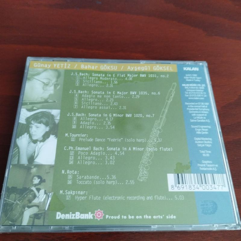 Günay Yetiz - Bahar Göksu - Ayşegül Göksel / J.S.Bach  - 1998 Türkiye Basım  Albüm/Jelatinli