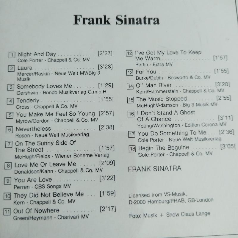 Frank Sinatra - 1990 Almanya Basım - 2. El CD Albüm