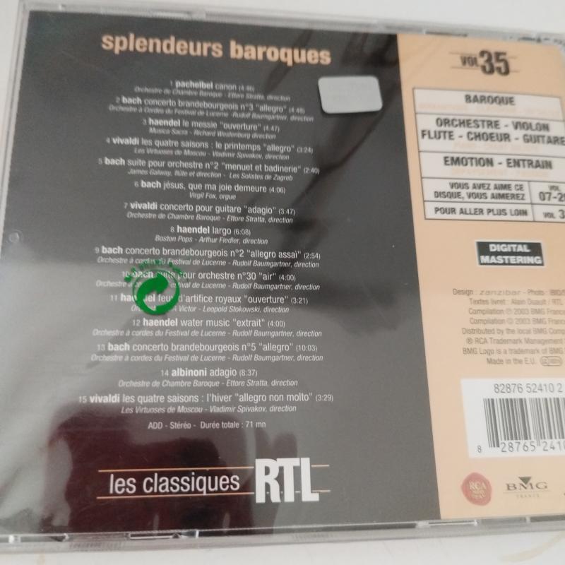 Splendeurs Baroques / les classiques RTL -  2003 Avrupa Basım - Açılmamış Ambalajlı CD