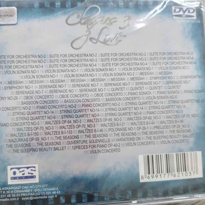 Classics Love 3 Great composers 100 hits  -  Türkiye Basım - Açılmamış Ambalajlı DVD Audio MUsic CD