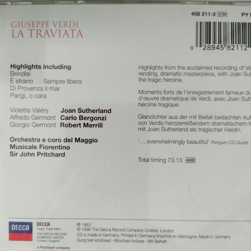 Verdi / La Traviata - 1998 Almanya Basım - 2. El CD Albüm