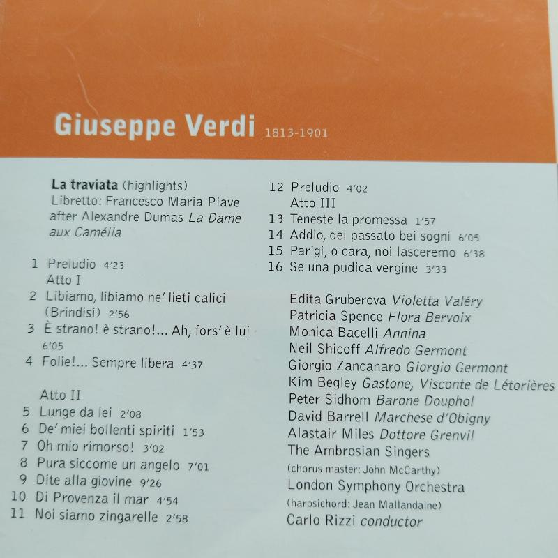 Verdi /   Edita Gruberova, Neil Shicoff, Giorgio Zancanaro, London Symphony Orchestra, Carlo Rizzi – La Travia   - 2004 Avrupa Basım - 2. El CD Albüm