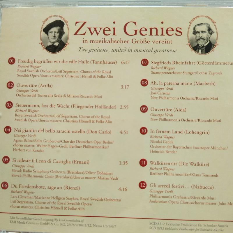 Richard Wagner & Giuseppe Verdi : zwei genies in musikalischer grosse vereint  - 2. El CD Albüm