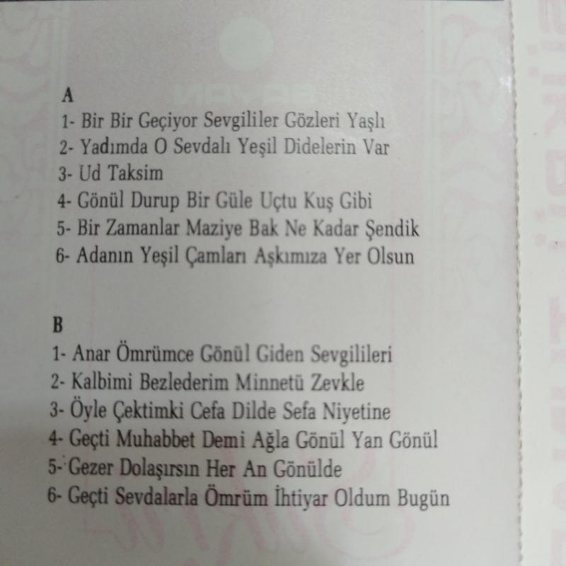 Şükrü Tunar / Fasıl -  1990 Türkiye Basım 2. El Kaset
