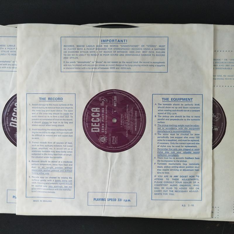 Bellini - Sutherland - Boynge / I Puritani -1964 İngiltere Basım 33 Lük 3xLP Box Set 2. el