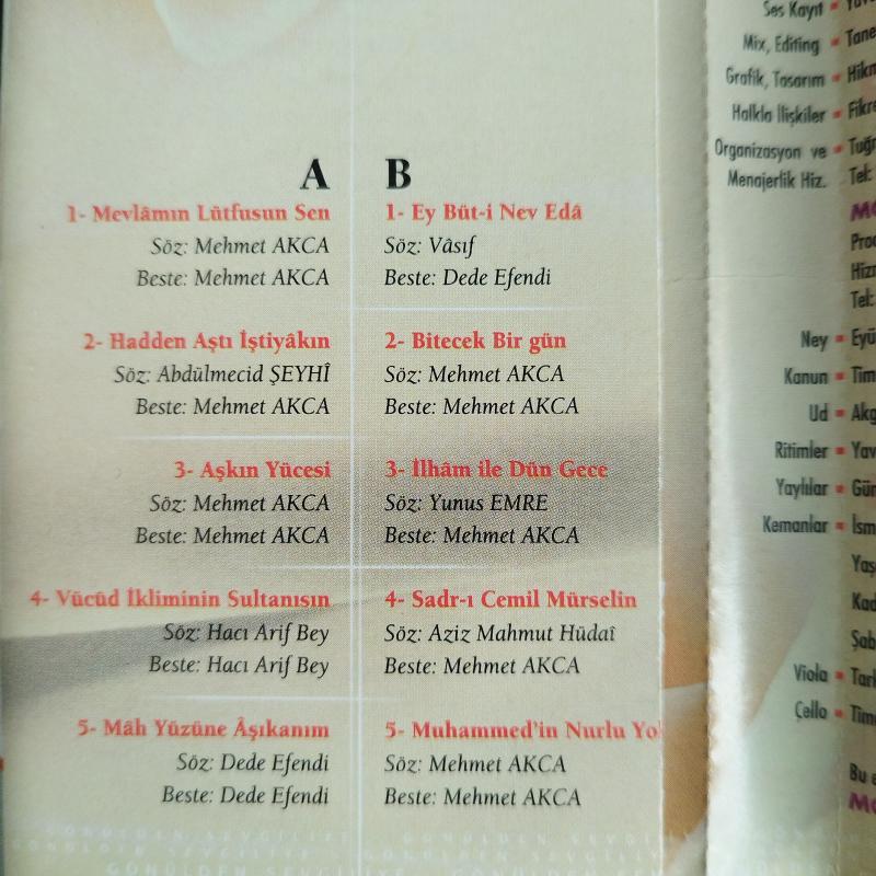 Mehmet Akça / Bestegül – 2003 Türkiye Basım 2. El  Kaset