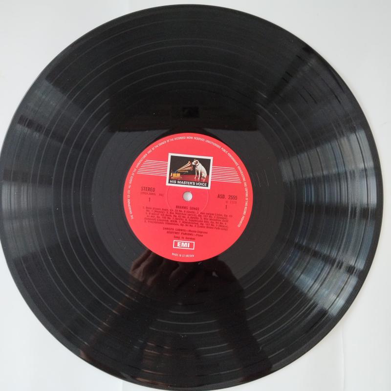 Brahms Songs Christa Ludwig - 1970 İngiltere Basım Albüm - 33 lük LP Plak 2. el
