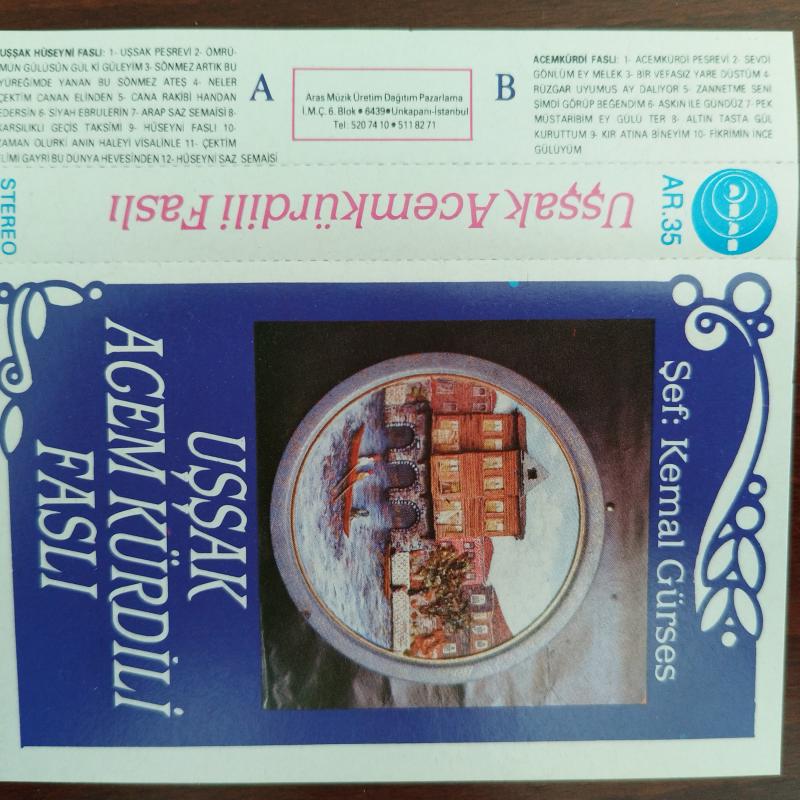 Uşşak Acem Kürdili faslı  - Kemal Gürses - 1990 Türkiye Basım 2. El Kaset