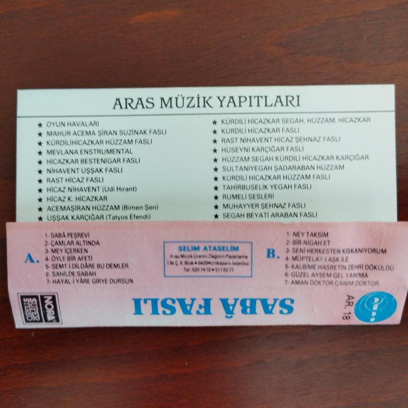 Saba Faslı - Kemal Gürses - 1989 Türkiye Basım 2. El Kaset