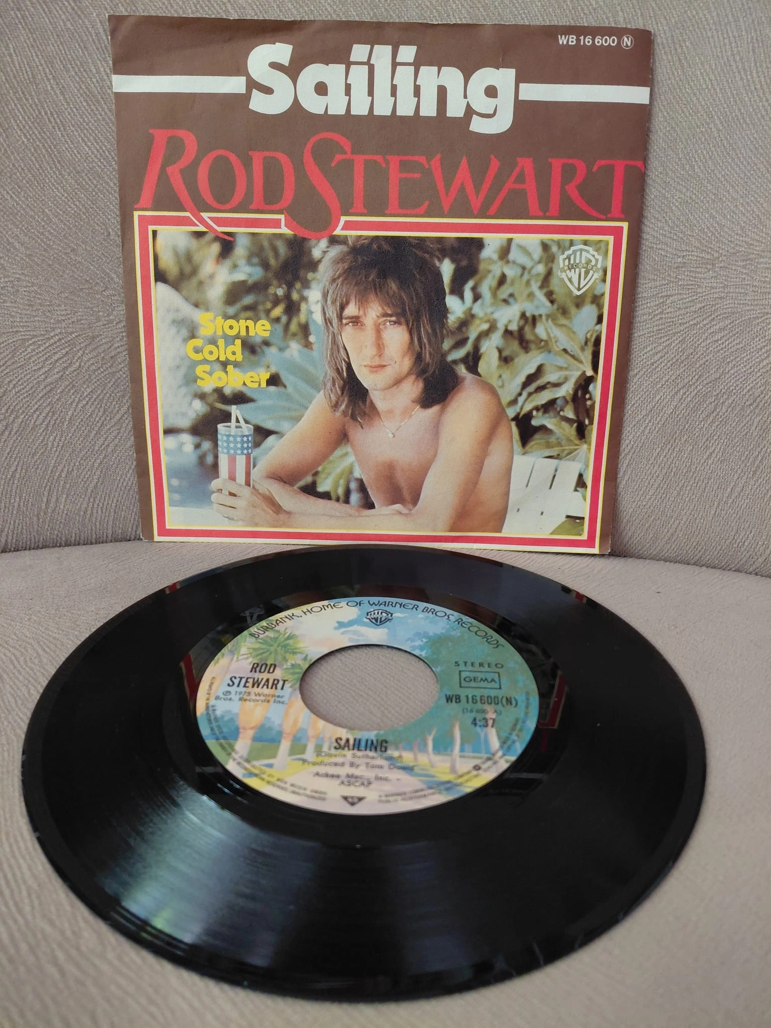 Rod Stewart  –  Sailing -  1975  Almanya Basım  45’lik  Plak