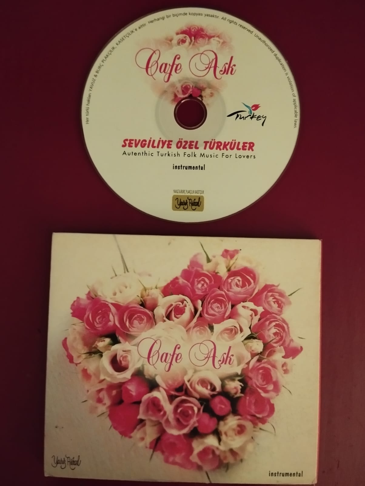 CAFE AŞK -  Sevgiliye Özel Türküler - Türkiye  Basım CD  Albüm -2. El