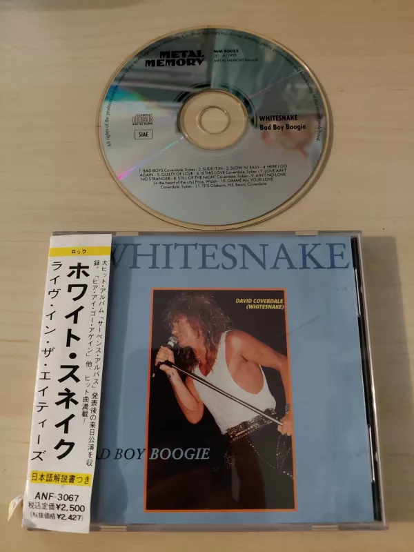 Whitesnake – Bad Boy Boogie - 1991 Japonya Basım CD Albüm - Obi’li -2.el
