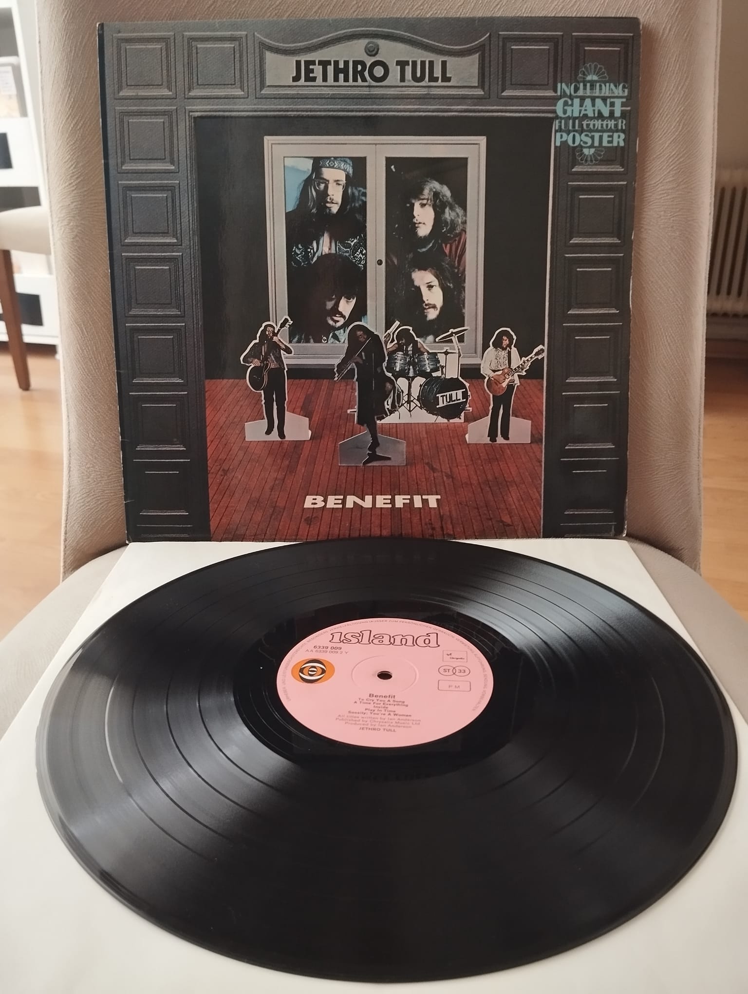 Jethro Tull – Benefit - 1970 Almanya Basım LP Plak /Nadir posterli- 2.el