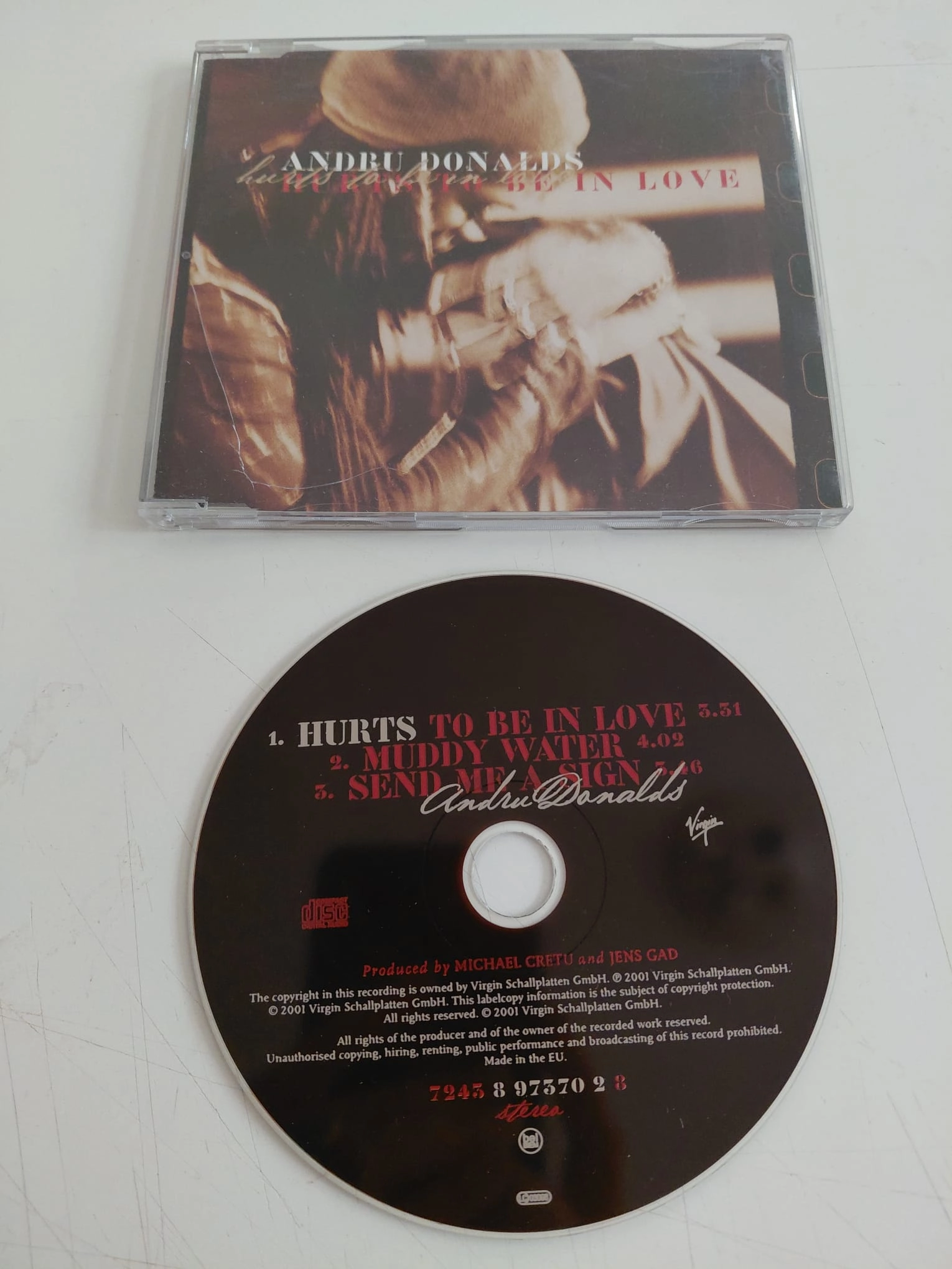 Andru Donalds – Hurts To Be In Love - 2001  Avrupa Basım - CD, Single-2.el