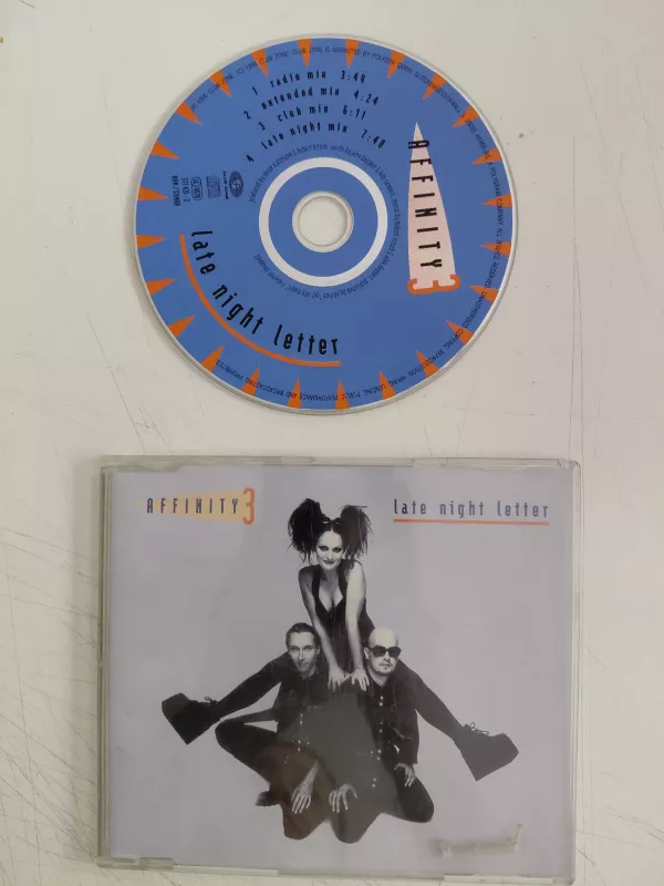 Affinity 3 –  Late Night Letter - 1996 Almanya  Basım  CD Maxi-Single-2.el