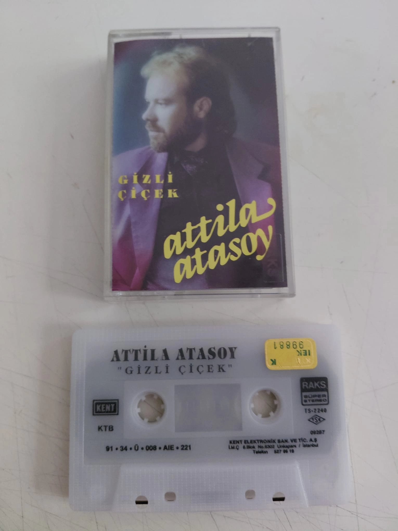 Atilla Atasoy –  Gizli Çiçek - 1991 Türkiye Basım Kaset-2.el