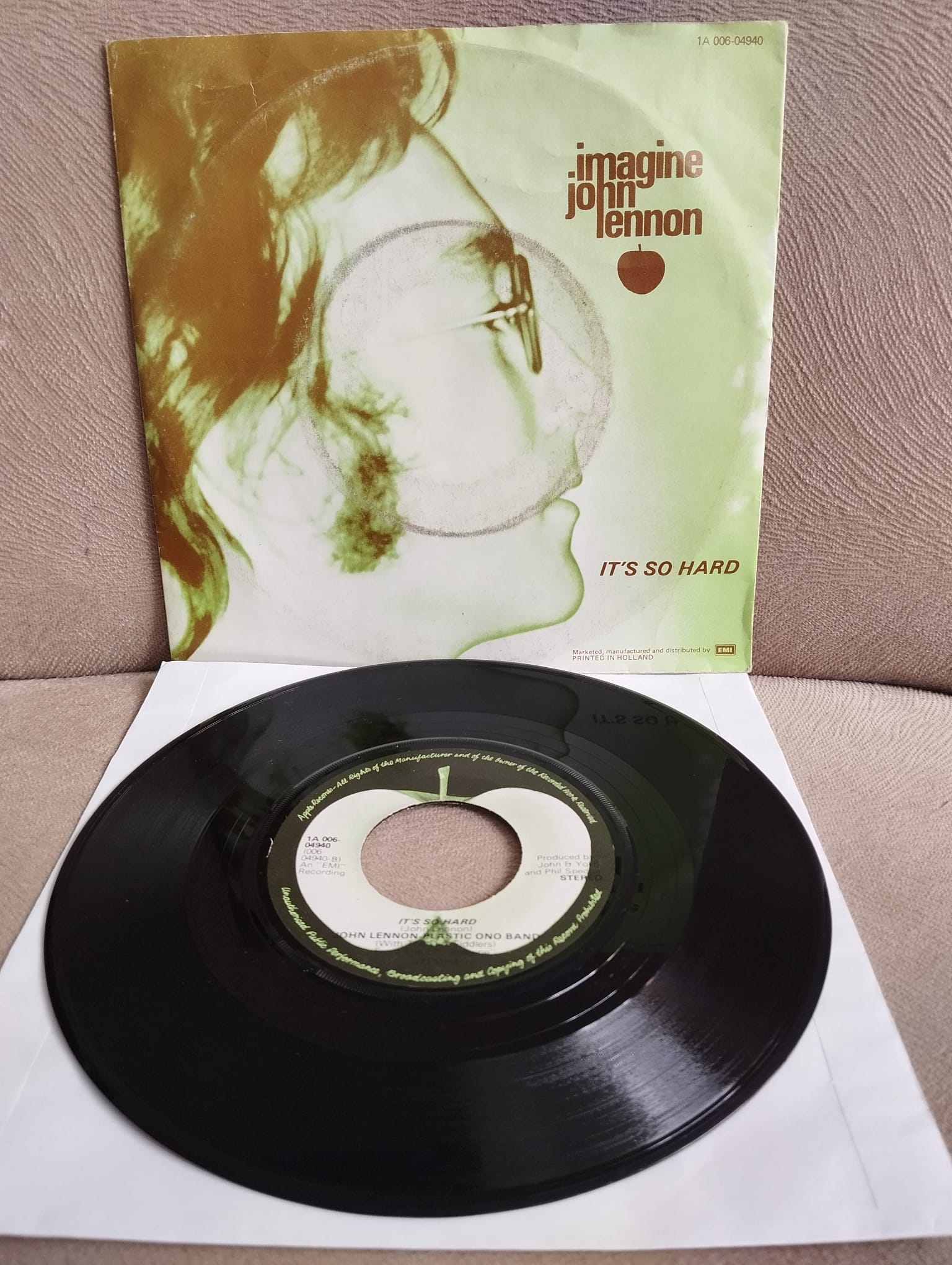 John Lennon – Imagine  - 1981  Hollanda Basım 45 lik Plak