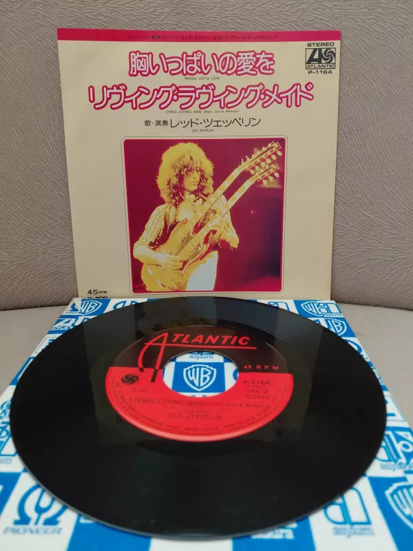 Led Zeppelin – Whole Lotta Love / Living Loving Maid - 1976 Japonya Basım 45lik Plak-2.el