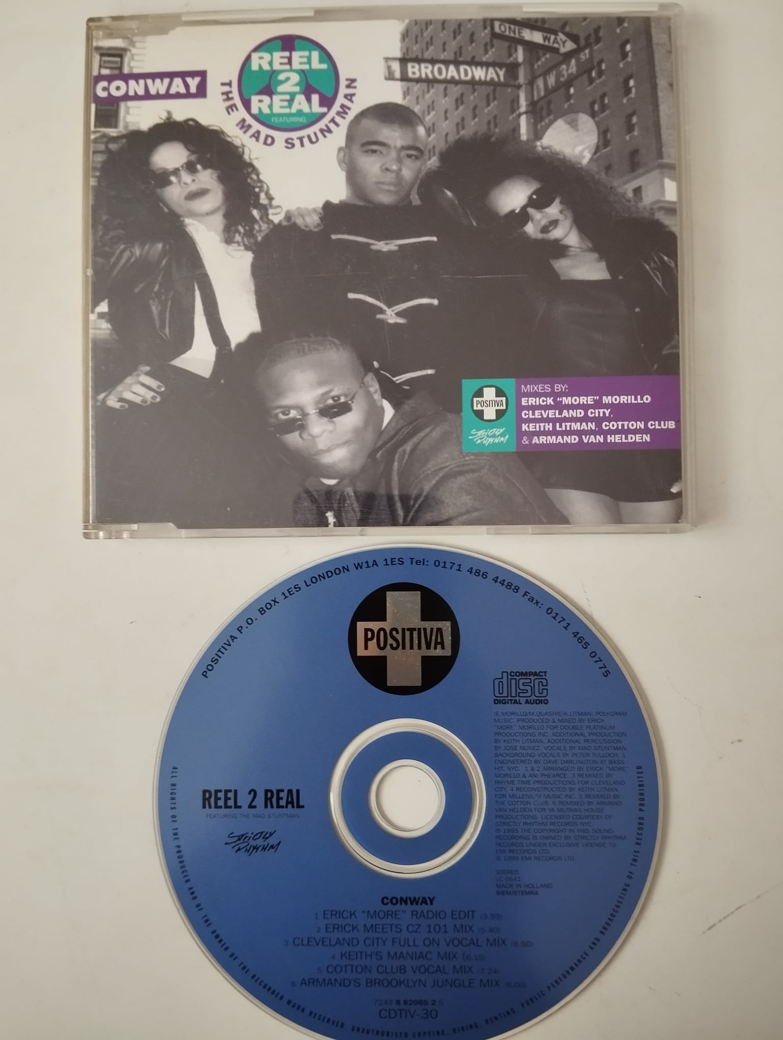 Reel 2 Real Featuring The Mad Stuntman – Conway - 1995 Avrupa Basım - 2. El CD,Maxi-Single