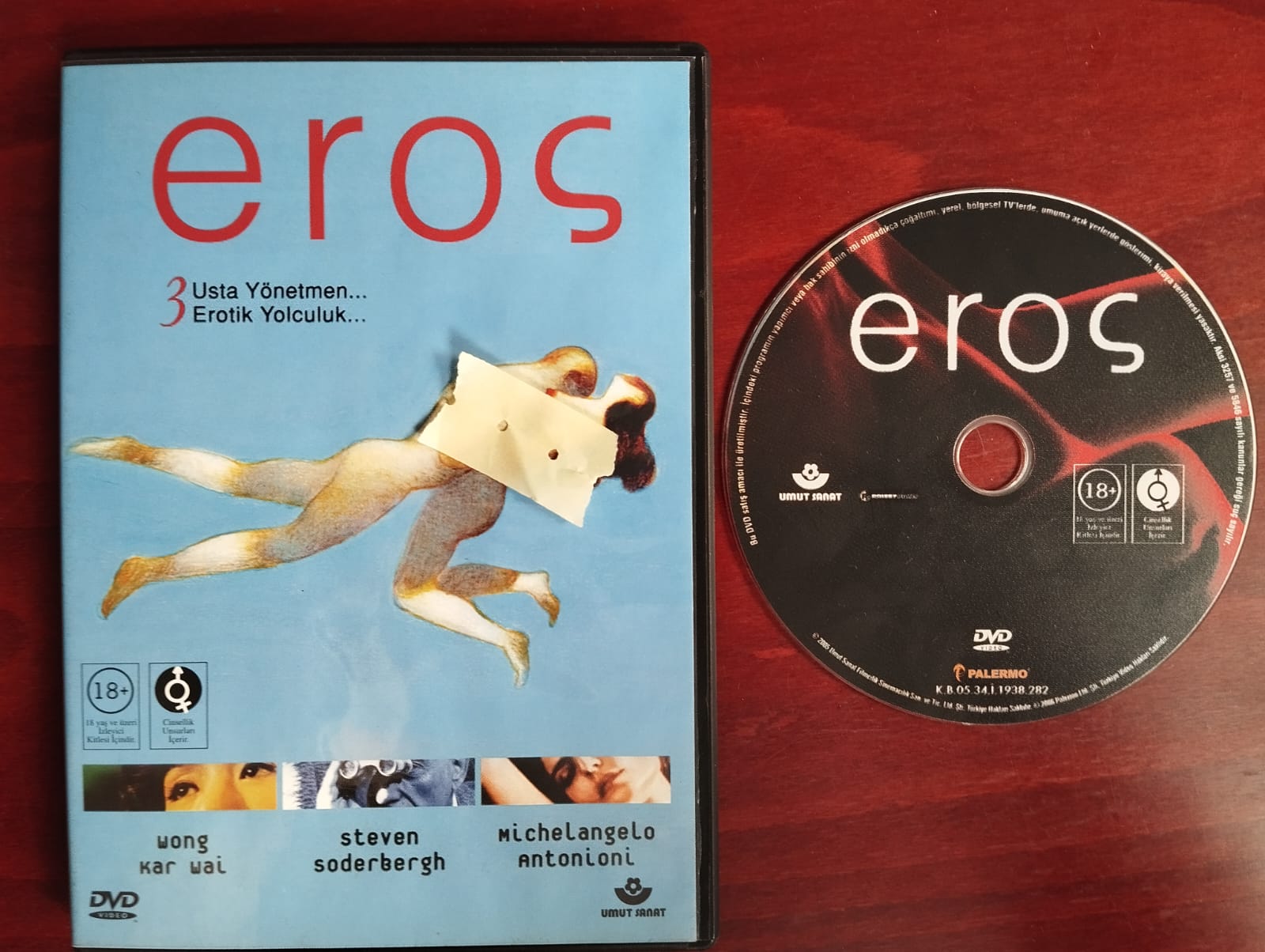 EROS- (3 usta yönetmen 3 erotik yolculuk)  -  DVD Film-2.El