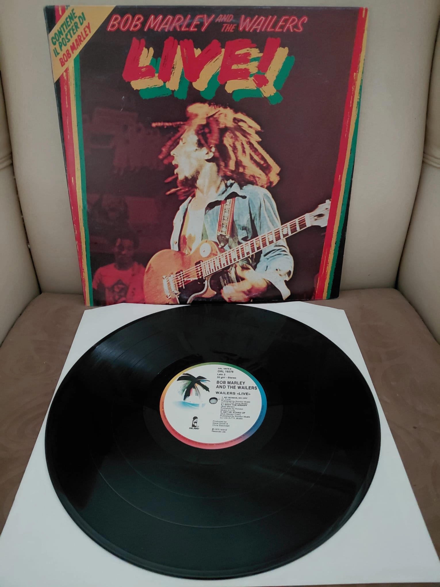 Bob Marley And The Wailers – Live ( No Woman, No Cry...) - 1975 İtalya Basım Albüm - LP Plak