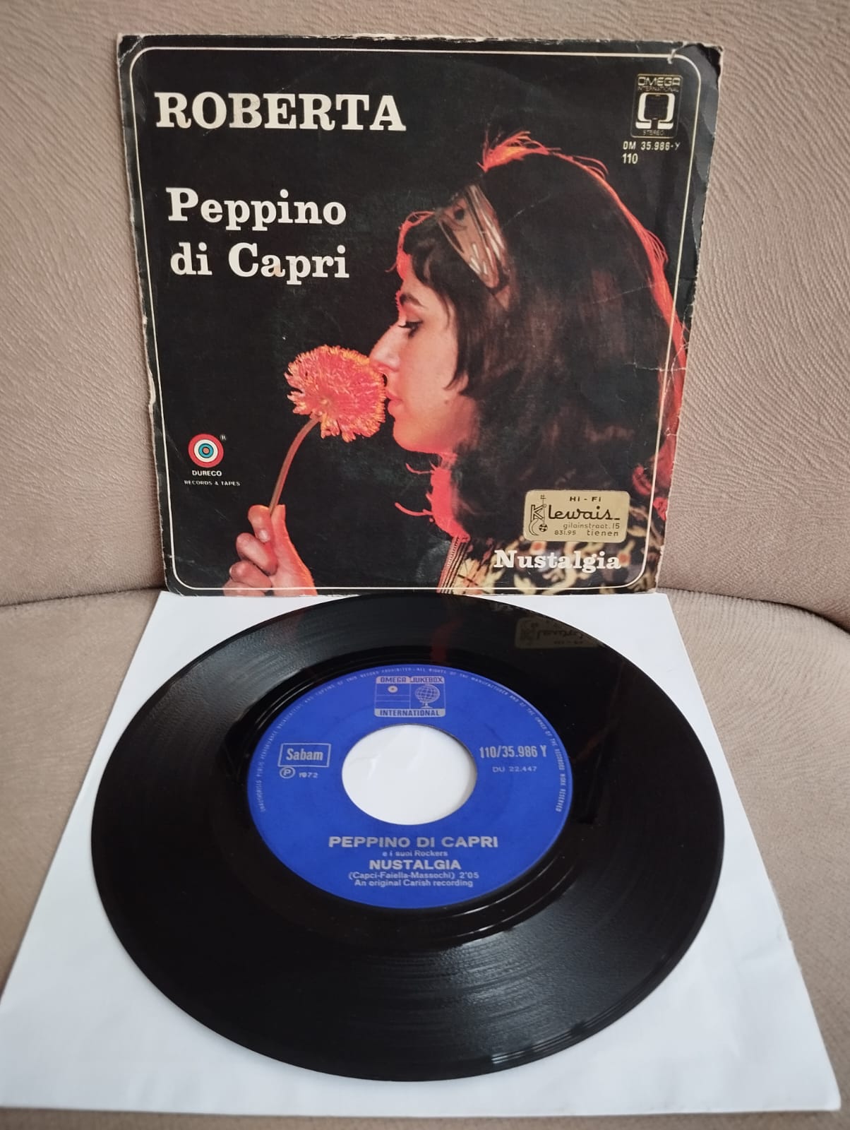 Peppino Di Capri – Roberta / Nustalgia - 1963 Hollanda Basım 45lik Plak-2.el