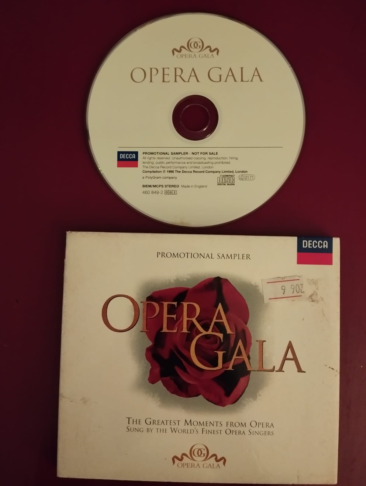 Opera Gala- The World’s Finest Opera Singers - Avrupa Basım CD Albüm 2.el