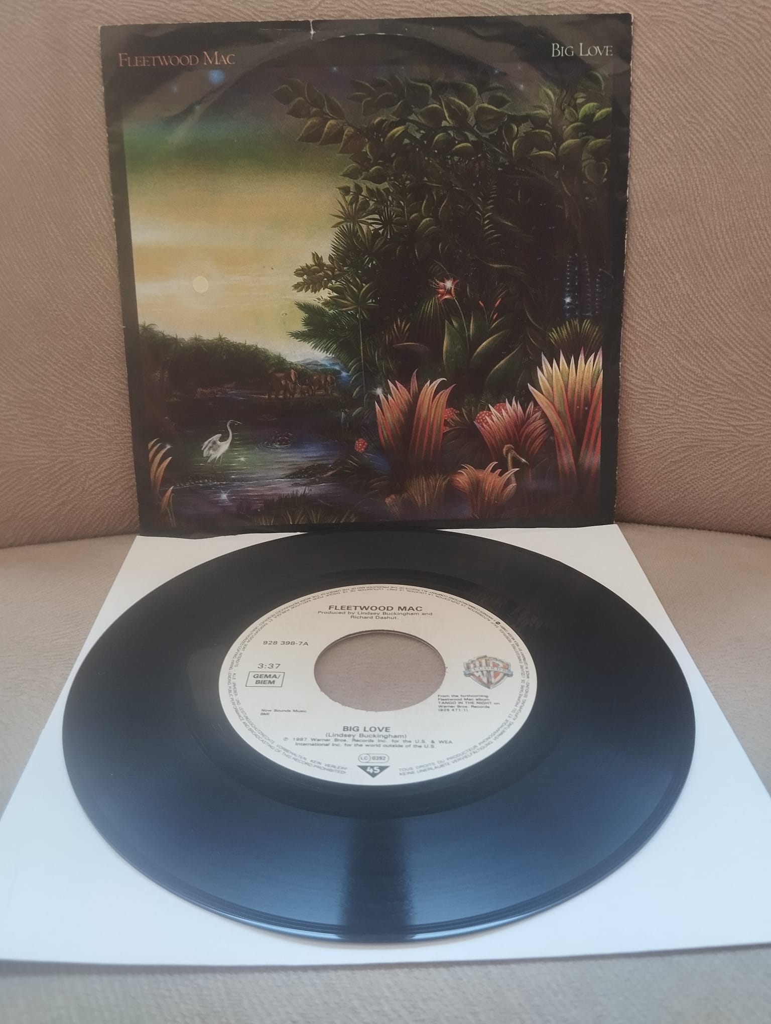 FLEETWOOD MAC -  BIG LOVE -  1987 ALMANYA BASIM 45 LİK PLAK-2.EL