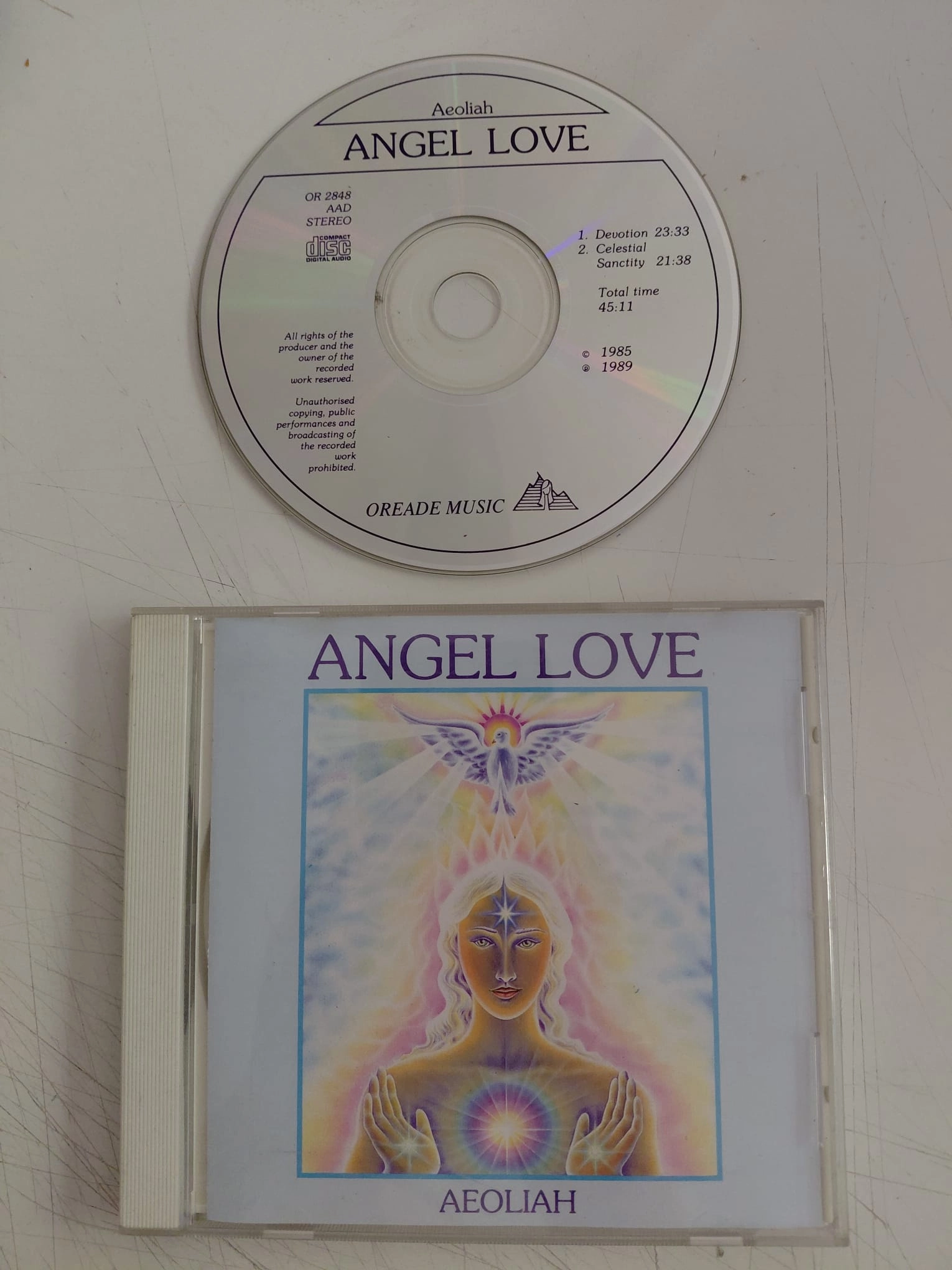 Aeoliah –  Angel Love - Hollanda  Basım CD Albüm-2.el